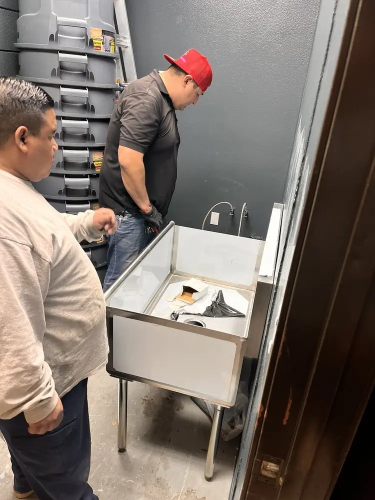 Commercial plumbing and sink installation in Bayway